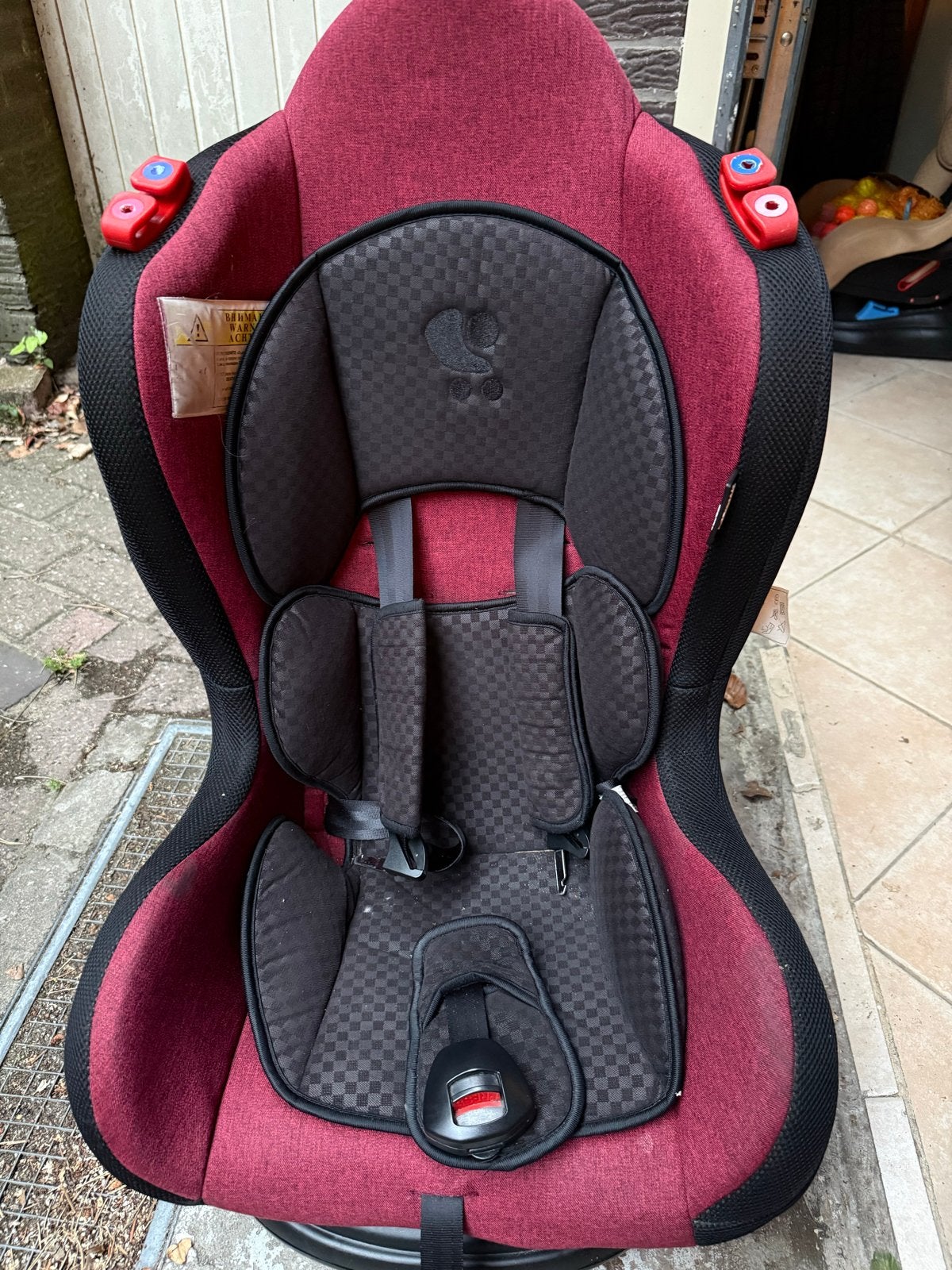 Autostoel 0-18 kg / 15-25 kg - Rood/Zwart, Kinderen en Baby's, Autostoeltjes, 0 t/m 18 kg, Ophalen, Overige merken, Gebruikt