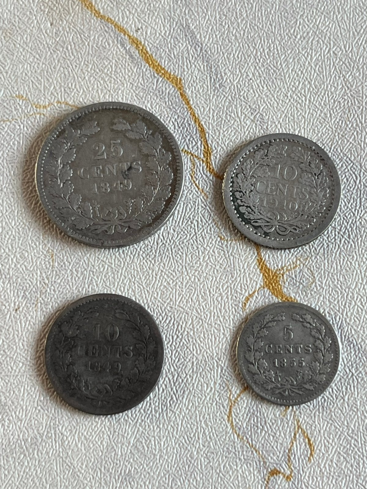 Zilveren centen, Postzegels en Munten, Munten | Nederland, Ophalen of Verzenden, Koning Willem II, 10 cent