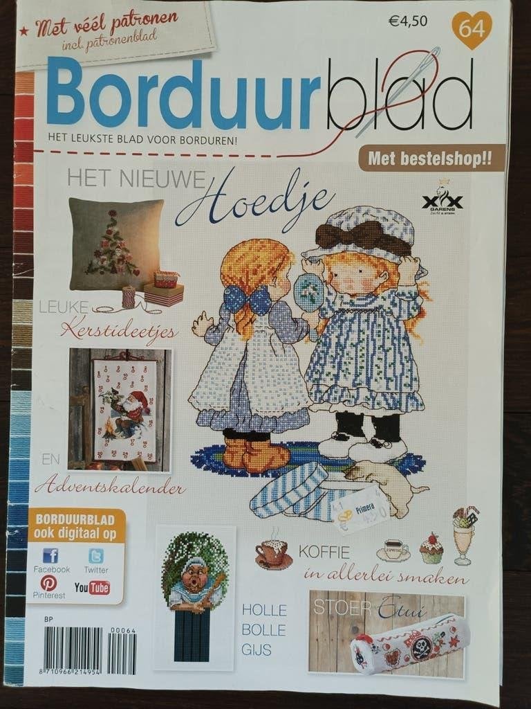 Borduurblad 64 Patronen borduren, Ophalen of Verzenden, Zo goed als nieuw, Borduren en Naaien, Borduurblad