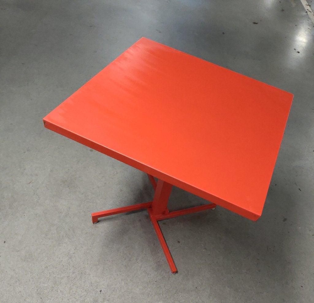 3x EMU Mia design klaptafel (Jean Nouvel, Italiaans design), Tuin en Terras, Ophalen of Verzenden, Gebruikt, Vierkant, Metaal