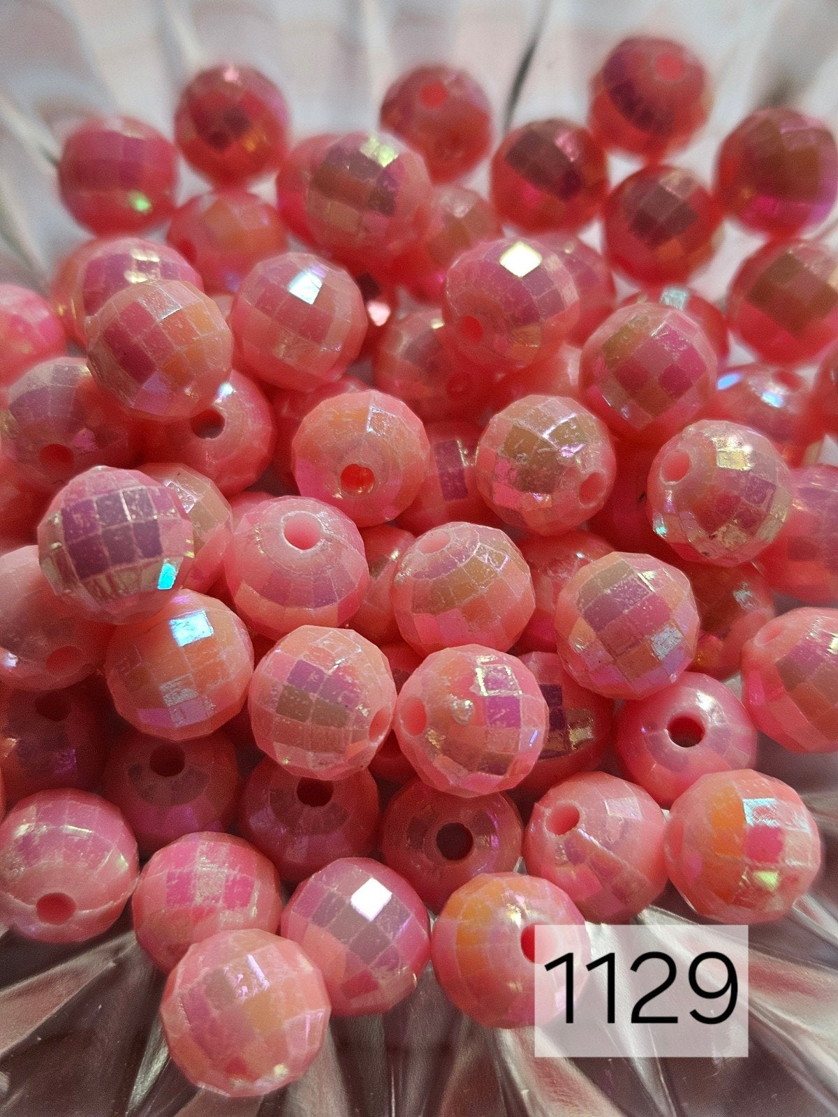 74x Roze facet kralen - (1129), Hobby en Vrije tijd, Kralen en Sieraden maken, Ophalen of Verzenden, Nieuw, Kraal