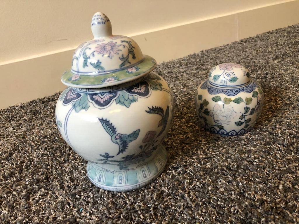 Chinese gemberpotten, blauw-wit porselein, Antiek en Kunst, Antiek | Porselein, Ophalen