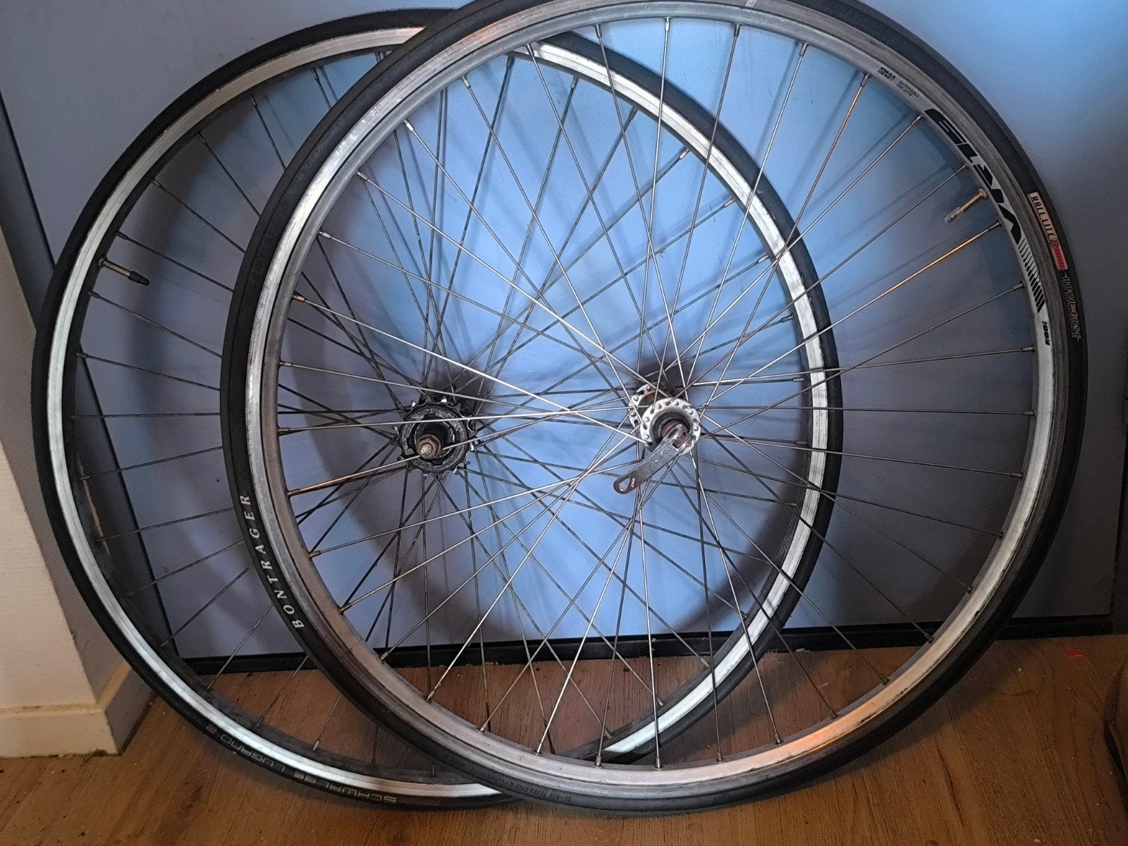 Racefiets Wielset met banden - Bontrager en Schwalbe, Bontrager, Schwalbe, Gebruikt, Racefiets, Aluminium