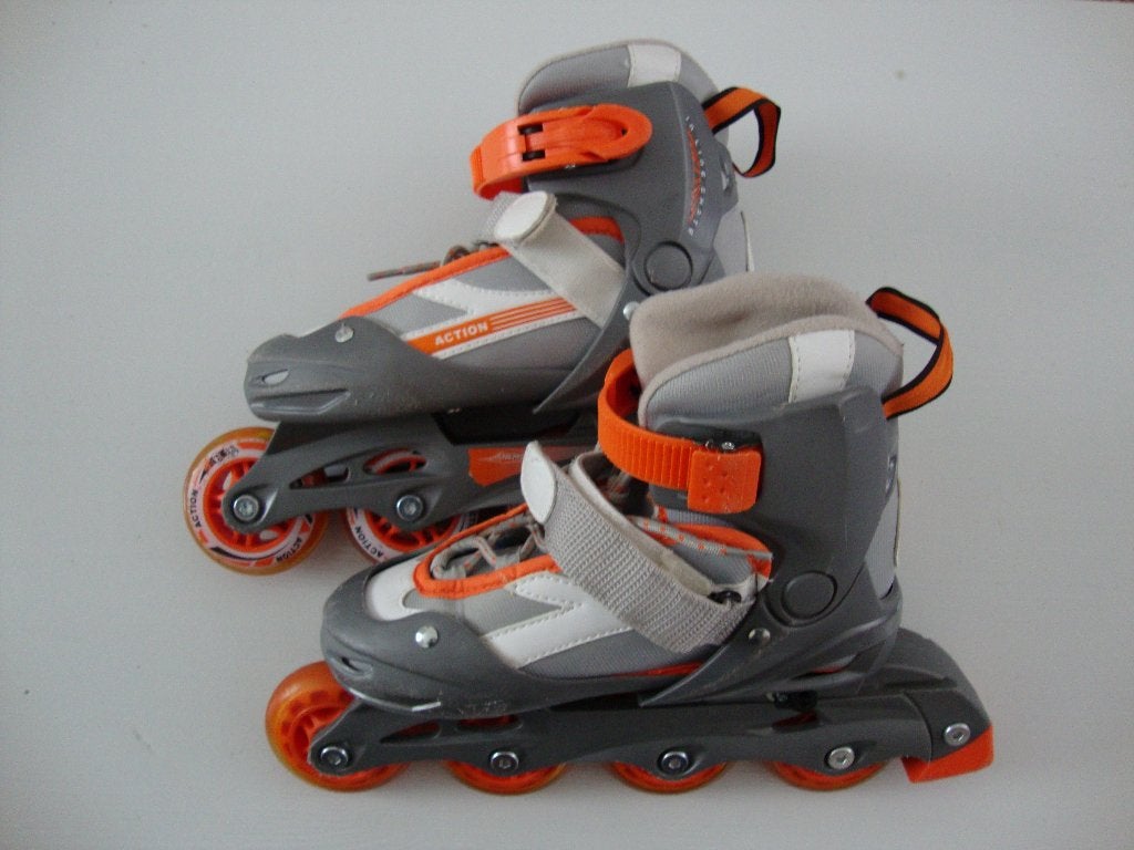 Skeelers ORANJE, Kinderen en Baby's, Speelgoed | Buiten | Rolschaatsen, Ophalen, Kinderen, Verstelbaar, Gebruikt