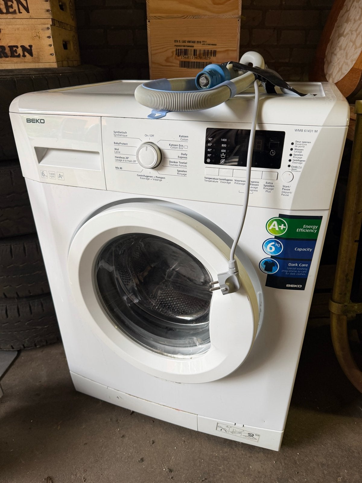 Beko WMB 61431 M Wasmachine - 6kg, A+, 1400 toeren, Ophalen, 1200 tot 1600 toeren, Gebruikt, 4 tot 6 kg