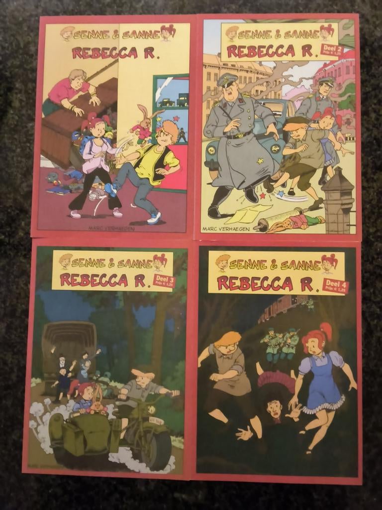 Senne en Sanne Rebecca R. (Strip van  Marc Verhaegen), Complete serie of reeks, Ophalen of Verzenden, Zo goed als nieuw