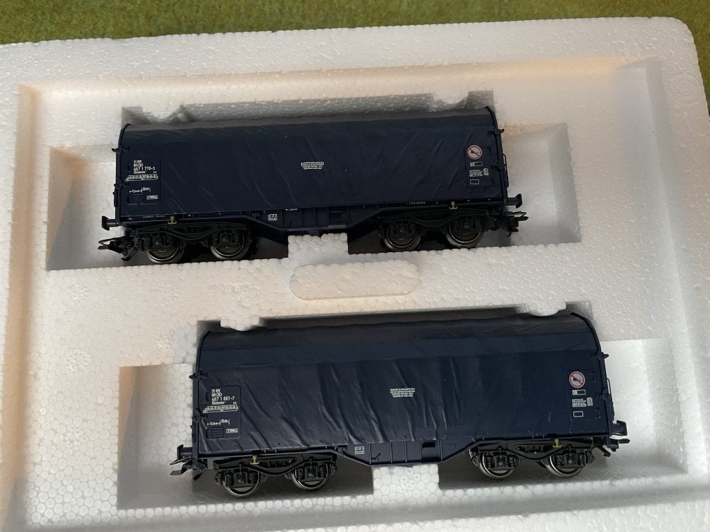Märklin 47210 Set van twee zijldekwagens van de NMBS, Wisselstroom, Treinset, Ophalen of Verzenden, Zo goed als nieuw