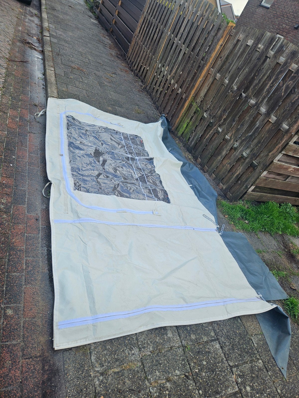 Fiamma Safariroom 3 meter met stokken, Ophalen, Gebruikt
