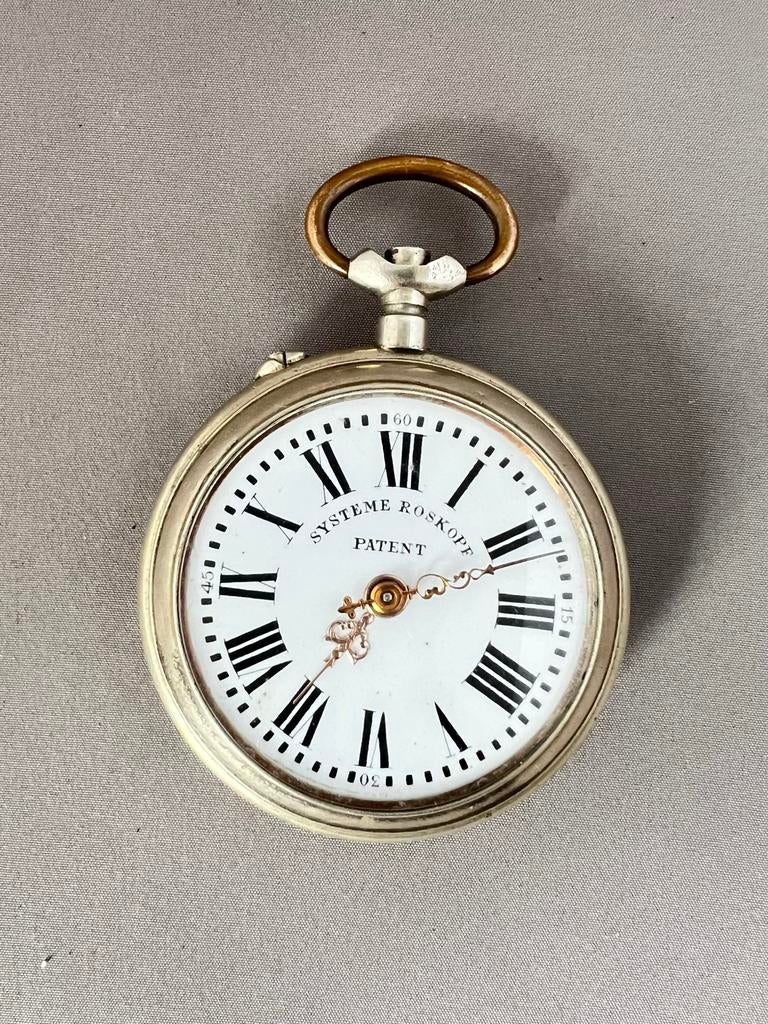 Antiek zakhorloge 'Systeme Roskopf Patent', Sieraden, Tassen en Uiterlijk, Horloges | Antiek, Overige merken, Zakhorloge, Ophalen of Verzenden
