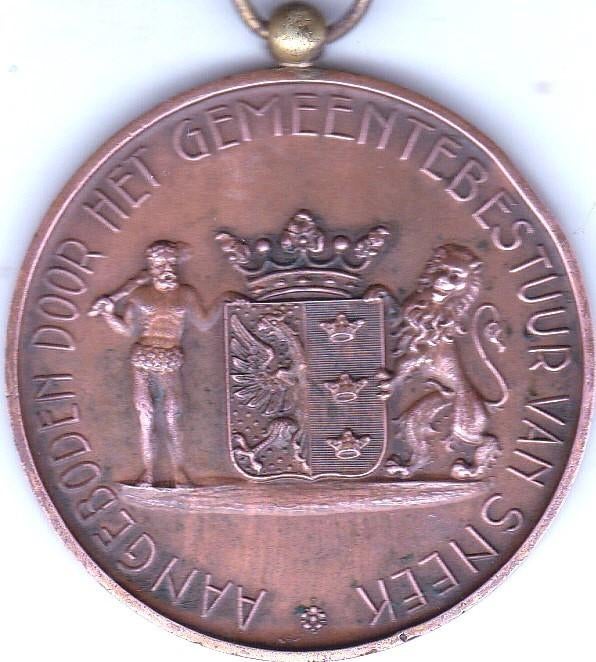 GEMEENTEBESTUUR VAN SNEEK   11 é Pres    ROOSEVELD 1957, Postzegels en Munten, Ophalen of Verzenden, Overige materialen