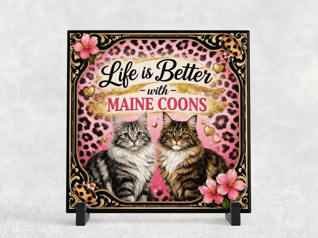 Life is Better with Maine Coons - Tegel, Huis en Inrichting, Verzenden, Nieuw