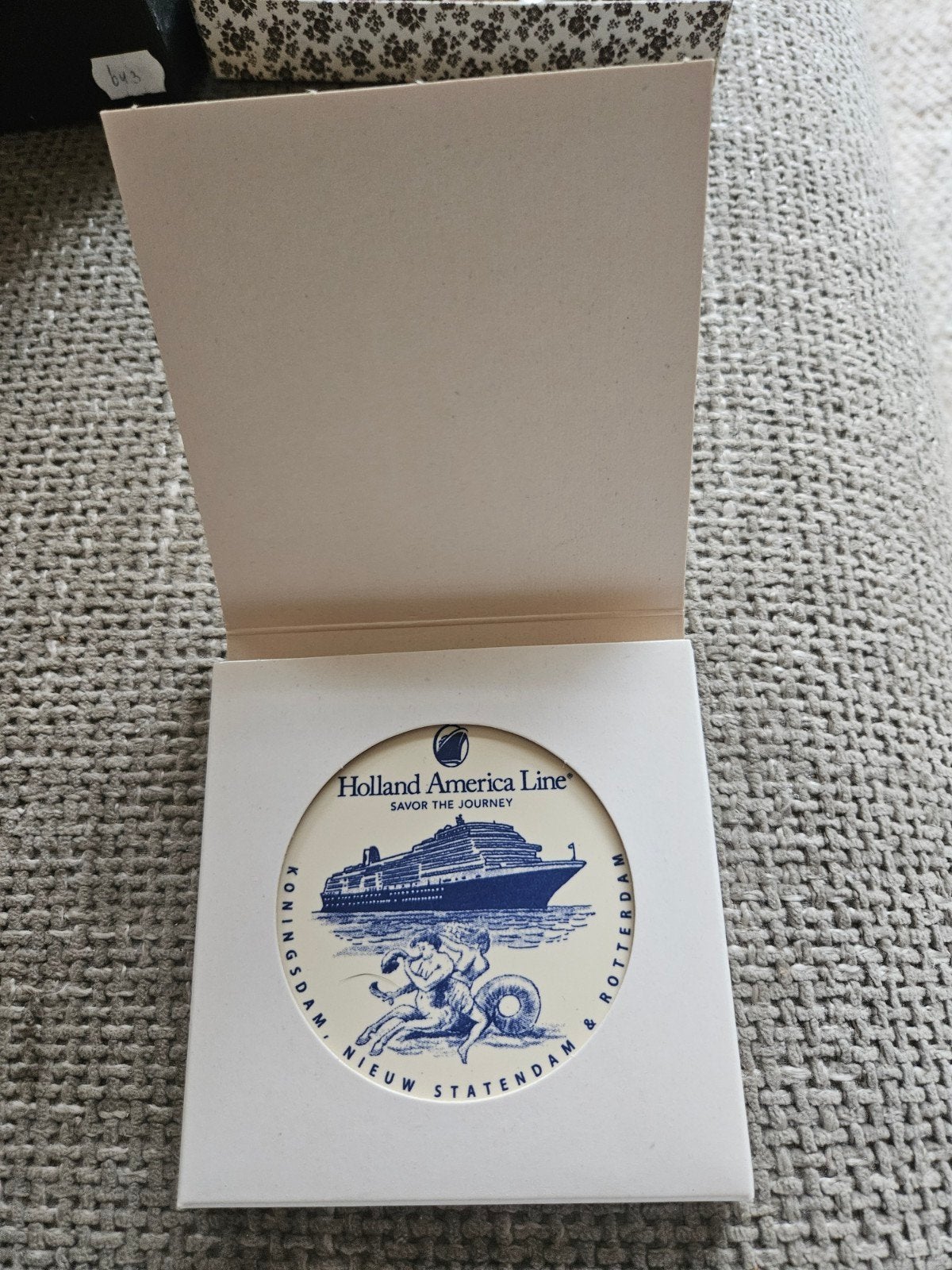 Holland America Line Onderzetter - Nieuw, Verzamelen, Ophalen of Verzenden, Nieuw, Gebruiksvoorwerp