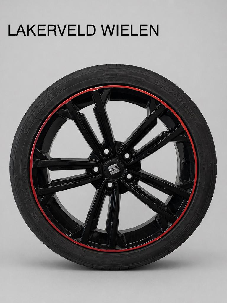 Seat Leon / Ibiza Zomerset 225/40R18 Capturar GOED! Zomer, Auto-onderdelen, Banden en Velgen, 18 inch, Gebruikt, Banden en Velgen