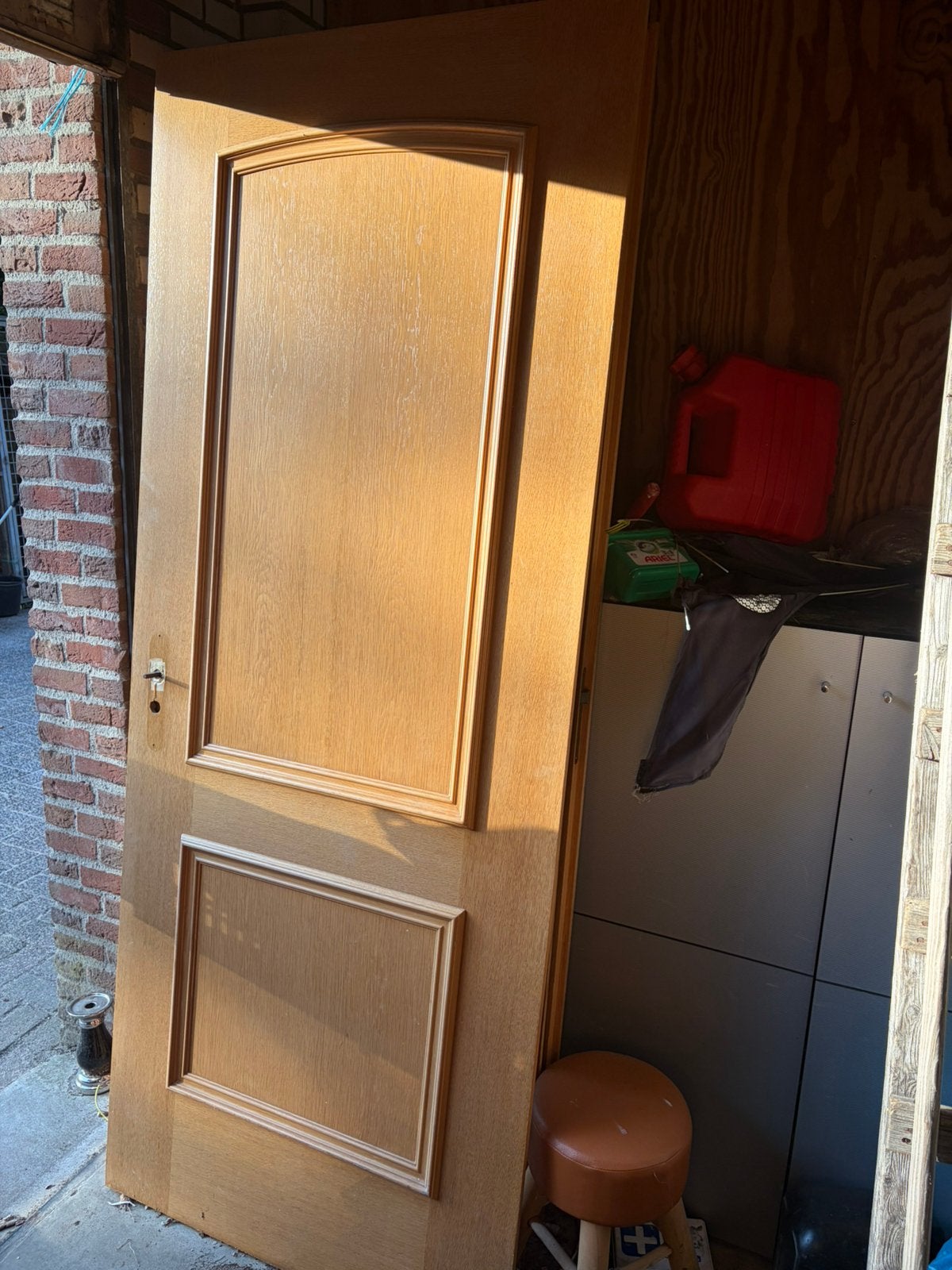 Eikenfineer deuren 83 x 211,5, Doe-het-zelf en Verbouw, Deuren en Horren, Ophalen, Gebruikt, 80 tot 100 cm, Binnendeur