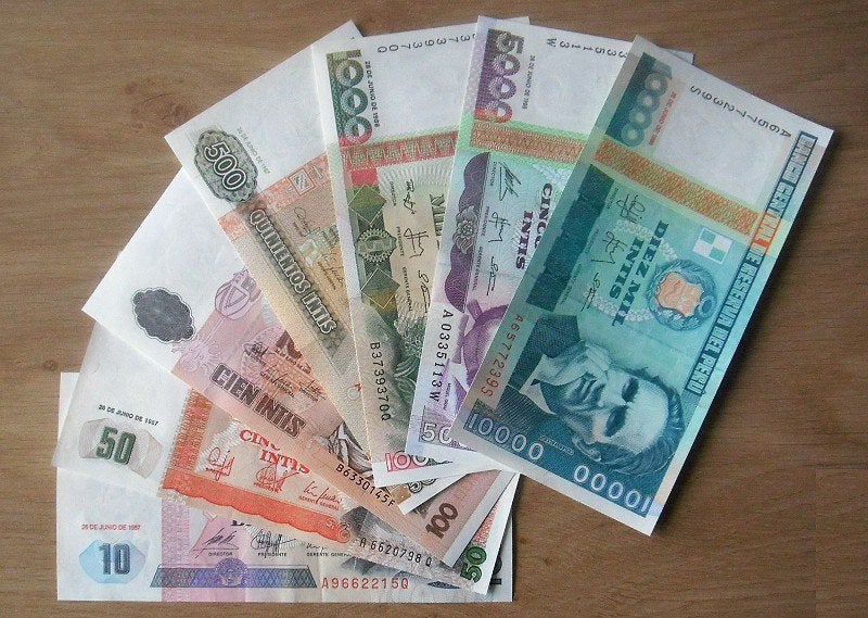 Peru 1987/1988, 7 verschillende bankbiljetten (UNC), Verzenden, Zuid-Amerika, Setje