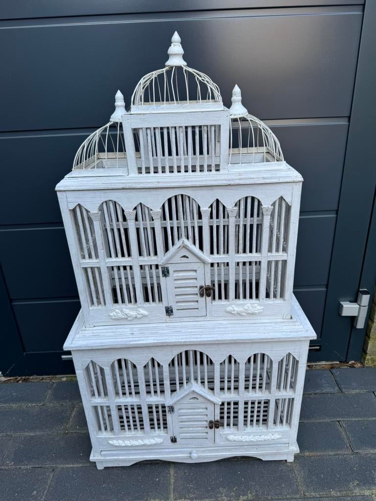 Grote houten brocante kooi, Antiek en Kunst, Curiosa en Brocante, Ophalen