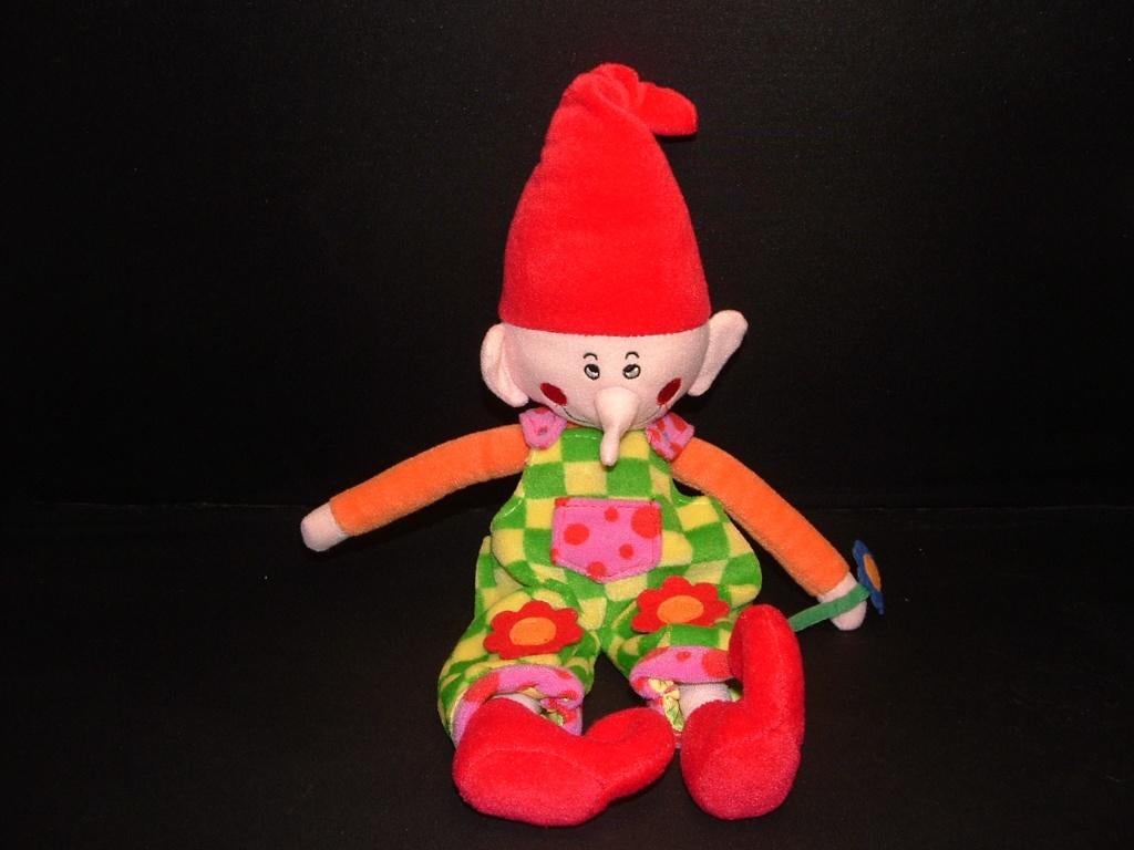 HEMA POPJE CLOWN KABOUTER VELOURS ROZE MET RODE, Ophalen of Verzenden, Nieuw, Overige typen