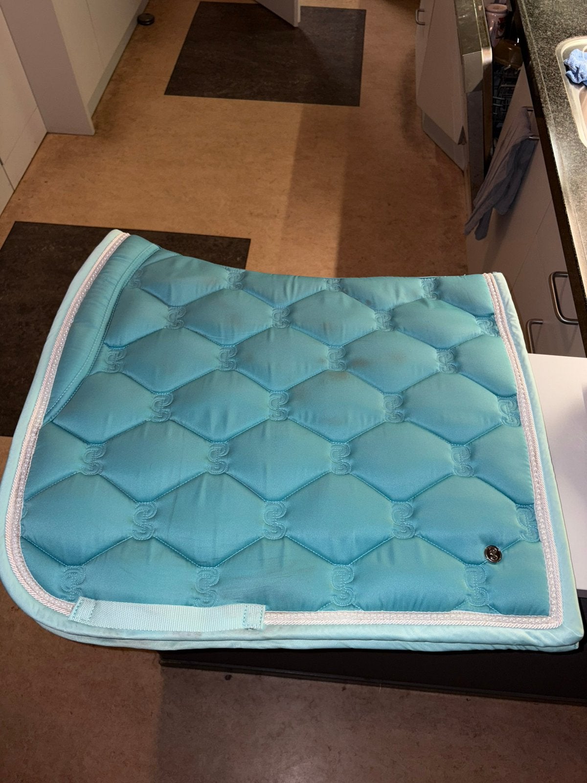 Ps of sweden turquoise full dressuur, Full (L), Dressuurdekje, Ophalen of Verzenden, Zo goed als nieuw