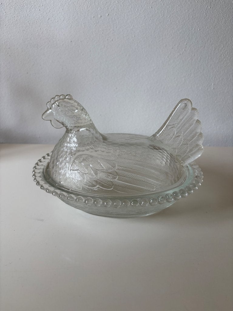 Glazen dekschaaltje vintage, Antiek en Kunst, Ophalen of Verzenden
