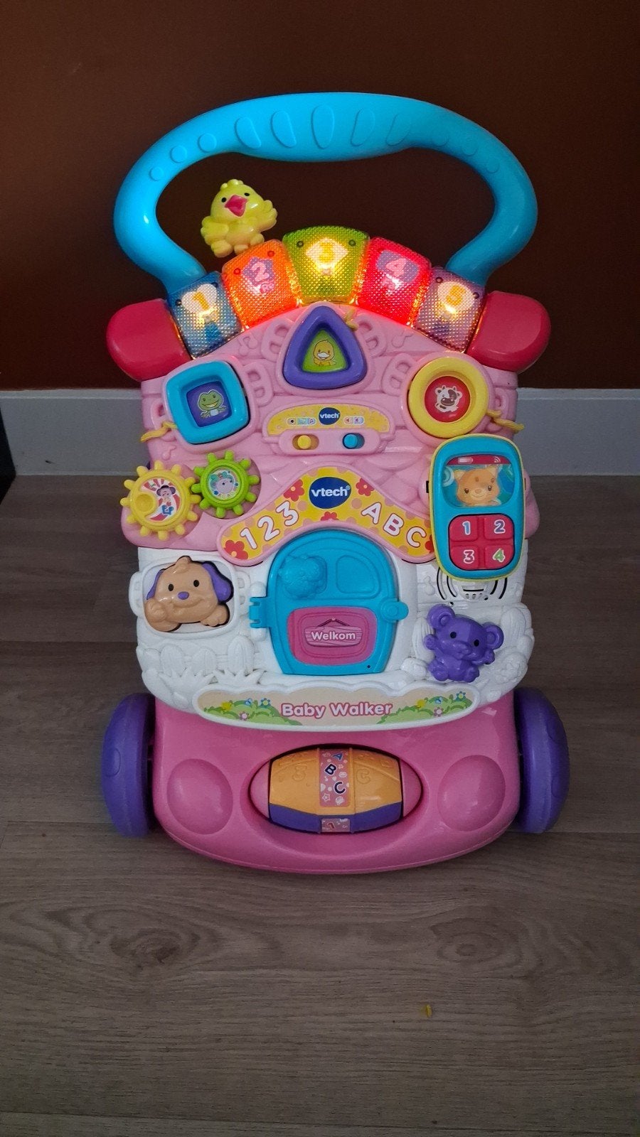 Vtech loopwagen roze met licht en muziek, Ophalen, Zo goed als nieuw, Overige typen, Met licht
