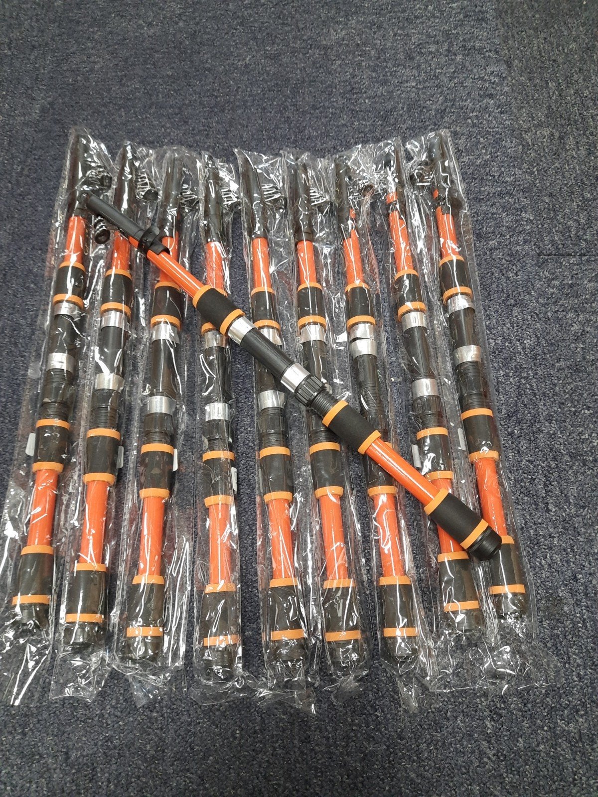 partij van 10 telescoop hengels 1.70m, Info@kamasaki.com, Werphengel, Nieuw, Ophalen of Verzenden