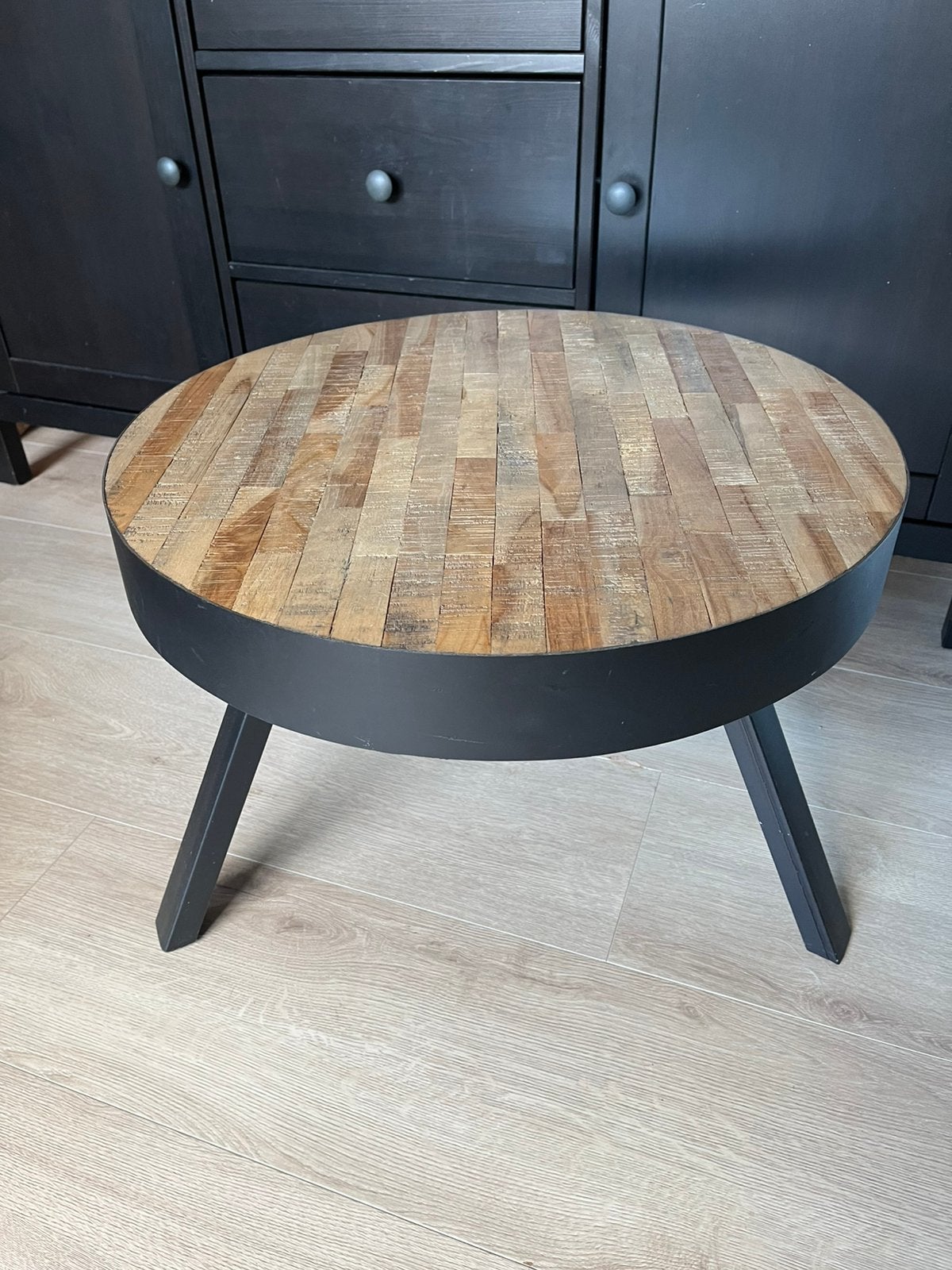 Salon- of bijzettafel, Ophalen, Gebruikt, Rond, 50 tot 100 cm