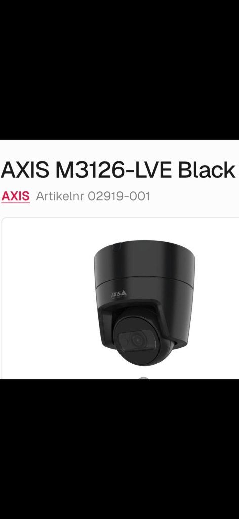 camera beveiliging AXIS M3126-LVE Black Nieuw in doos., Ophalen of Verzenden, Nieuw, Buitencamera