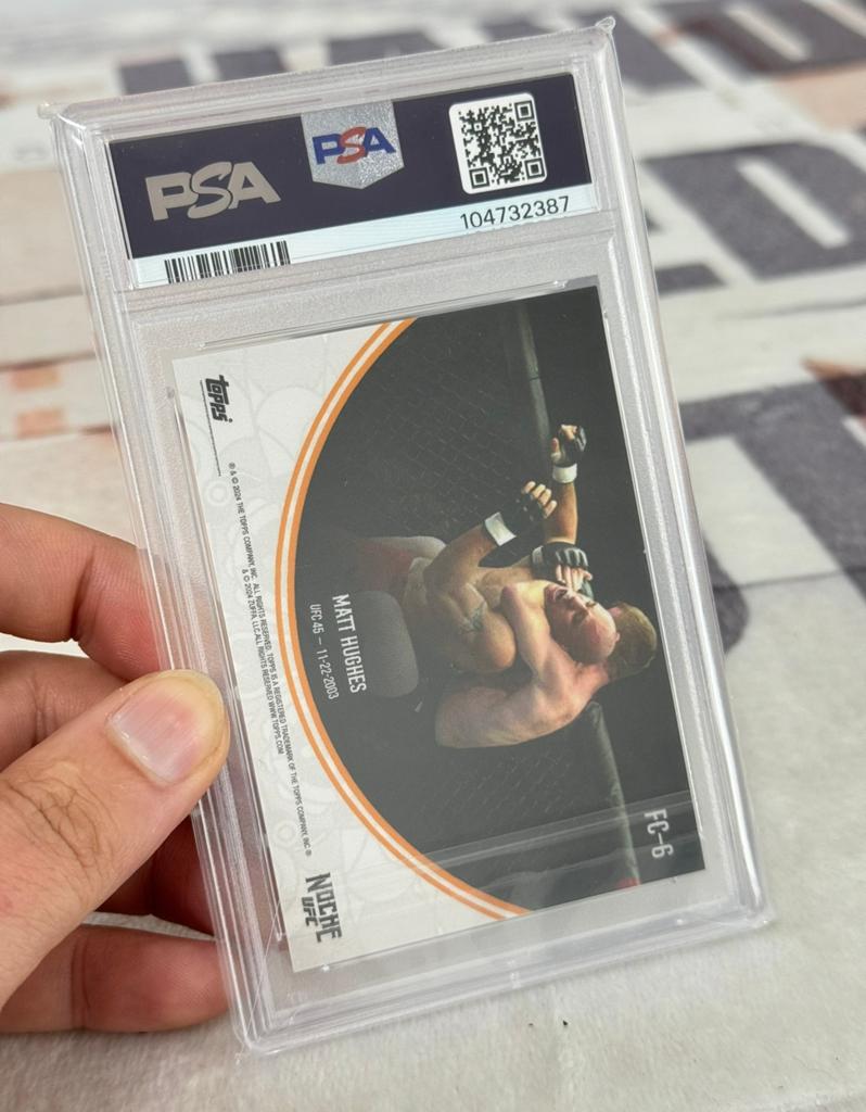 2024 TOPPS NOCHE UFC MATT HUGHES FULL CIRCLE-RED FC6 psa-9, Spelerskaart, Ophalen of Verzenden, Zo goed als nieuw, H