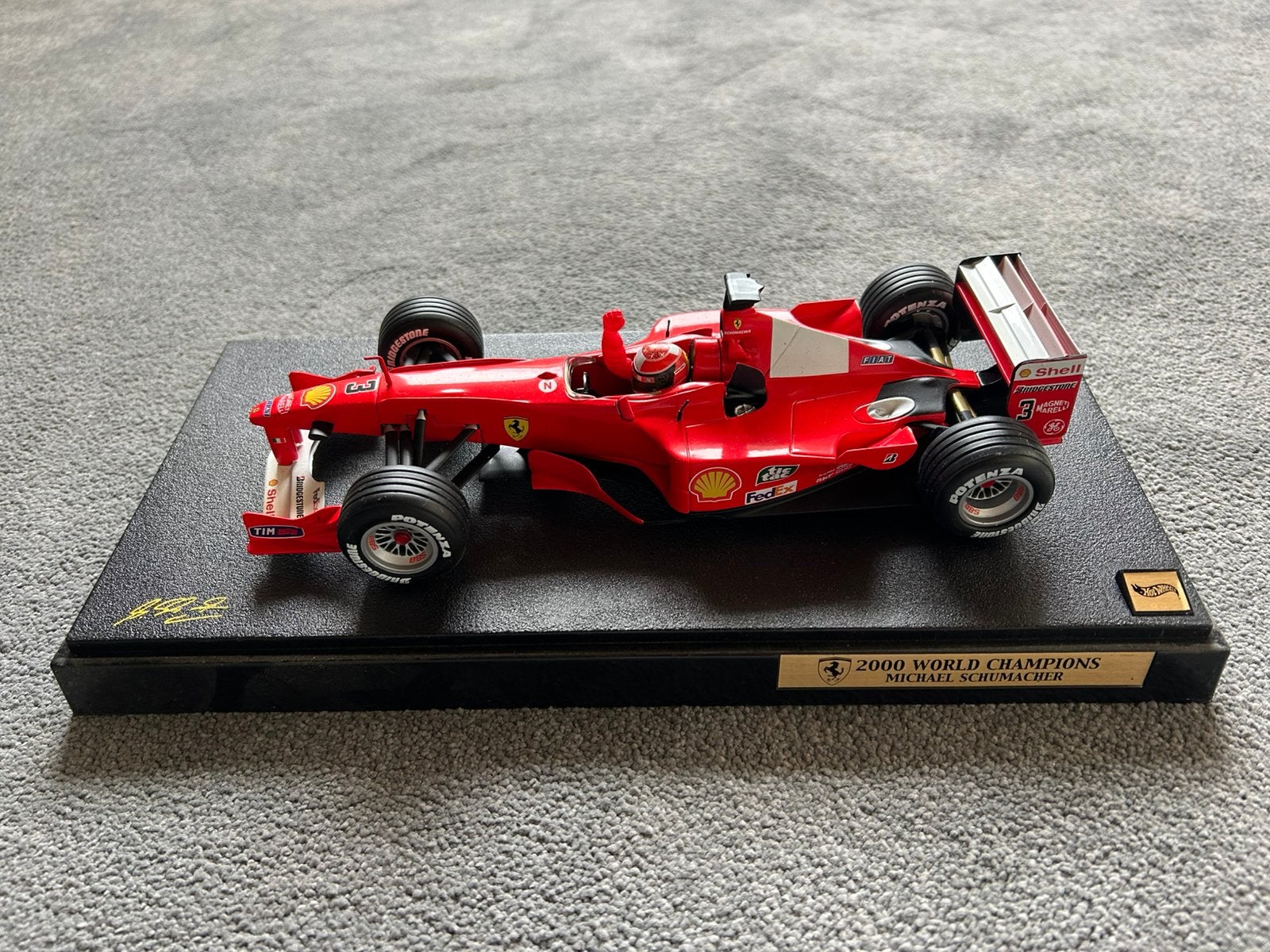 Hot Wheels Ferrari F1-2000 Michael Schumacher uit 2000, Ophalen, Zo goed als nieuw, Overige merken