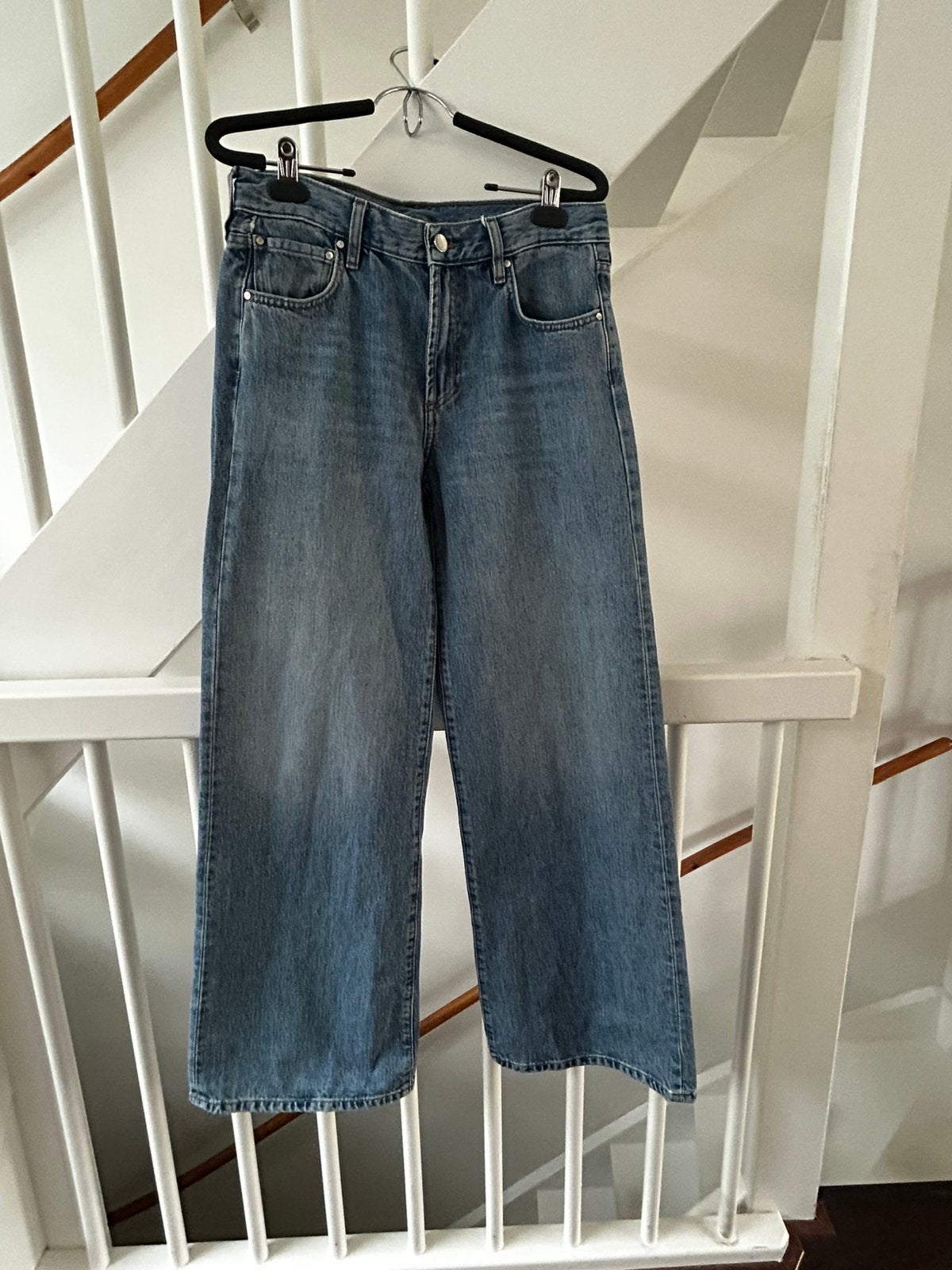 Wide leg jeans Zara 36/38, Ophalen of Verzenden, Zo goed als nieuw, Blauw, W28 - W29 (confectie 36)