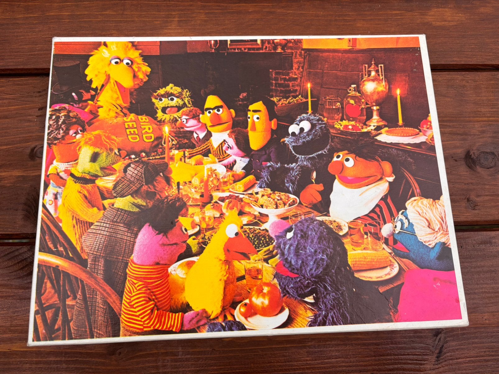 Sesamstraat puzzel 1976, Ophalen of Verzenden, Meer dan 50 stukjes, Gebruikt, 4 tot 6 jaar