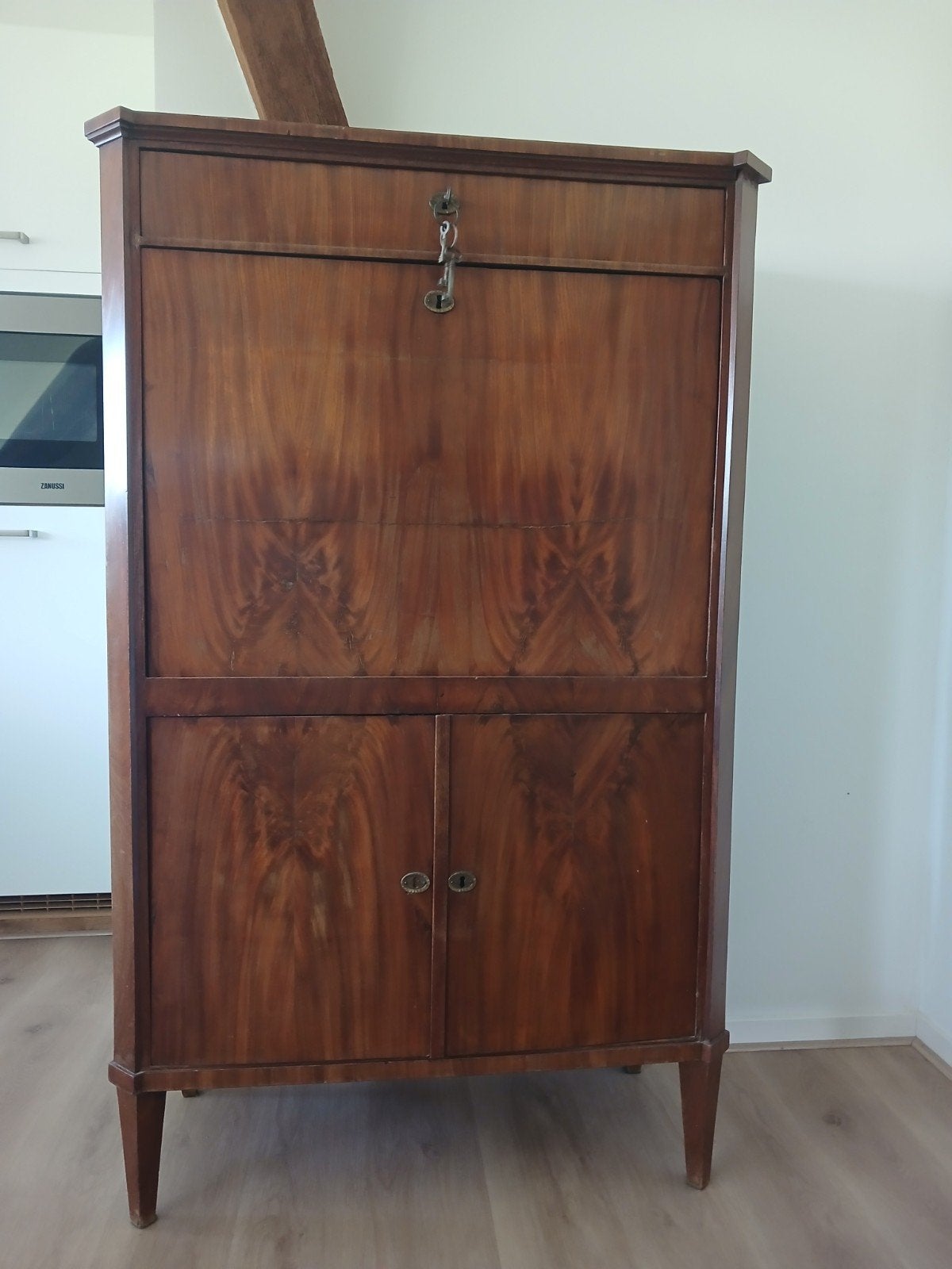 Antieke Mahonie Secretaire Louis Seize / Bieden, Huis en Inrichting, Kasten | Secretaires, Ophalen of Verzenden
