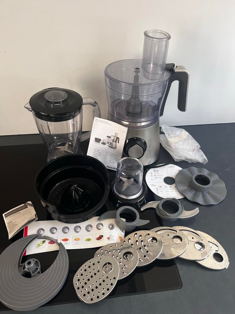 Philips HR7769 keukenmachine met nieuwe mengbak, 2 tot 3 liter, Ophalen of Verzenden, Gebruikt, 3 snelheden of meer