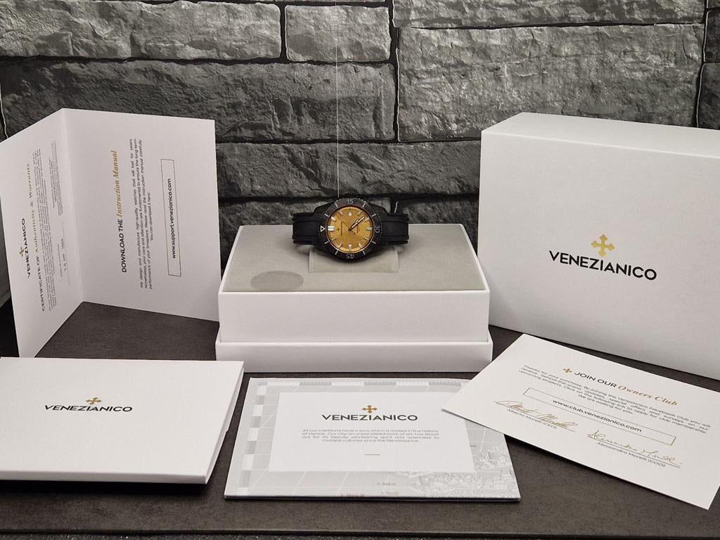 Venezianico Nereide Aureo/Carbonio ONE OFF - Nieuw!, Overige merken, Overige materialen, Polshorloge, Overige materialen
