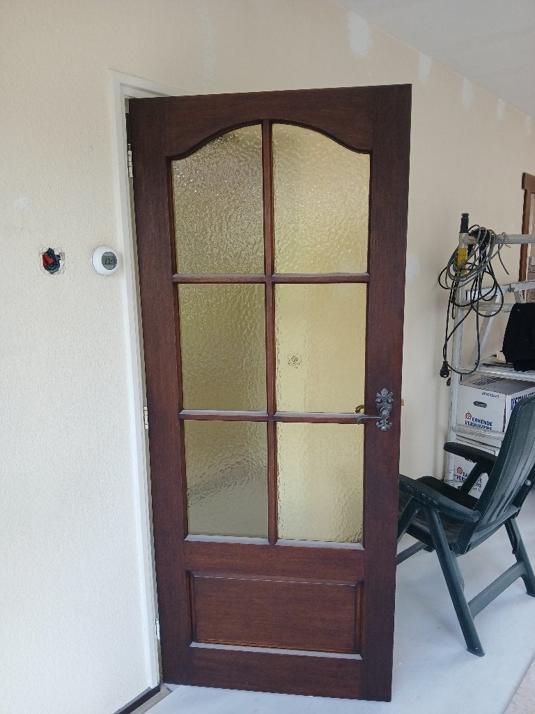 Binnendeur met glas 82,7 x 200,5, Ophalen, Gebruikt, 80 tot 100 cm, Binnendeur