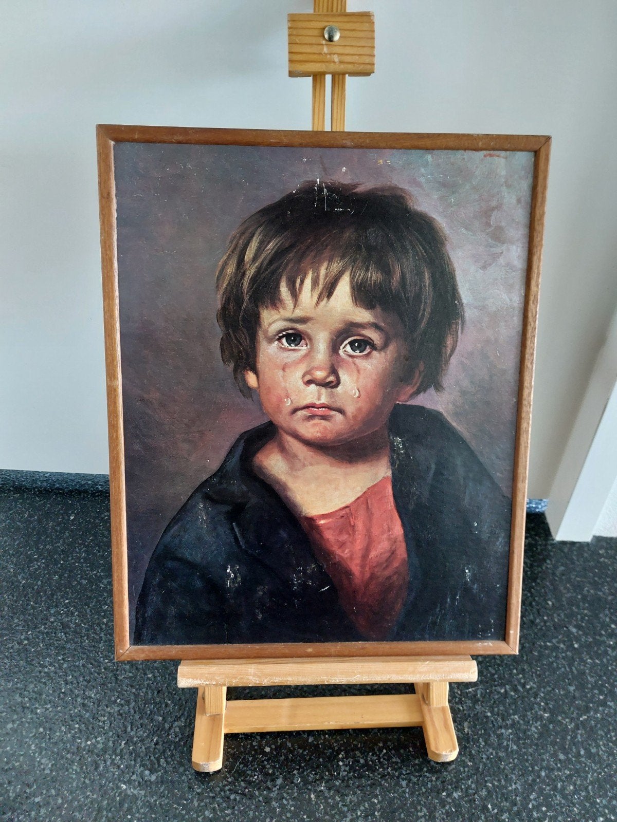 huilend jongetje bragolin, Ophalen of Verzenden, Minder dan 50 cm, Schilderij