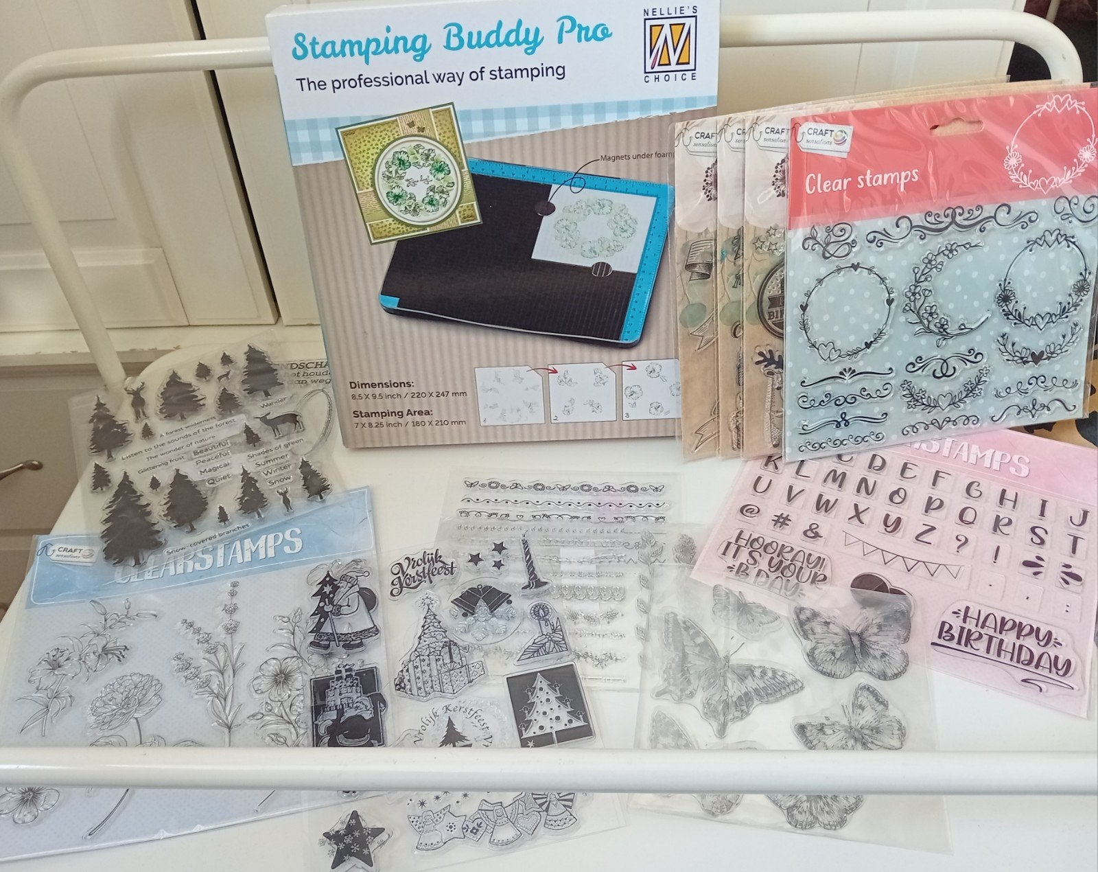 Stempelhulp + heel veel clear stamps, Ophalen of Verzenden, Nieuw, Clearstamp