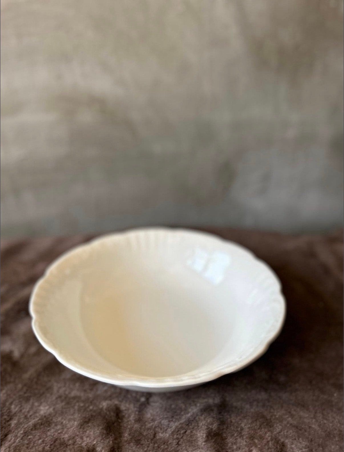 Brocante crèmekleurige serveerschalen | Set van 3, Ophalen of Verzenden