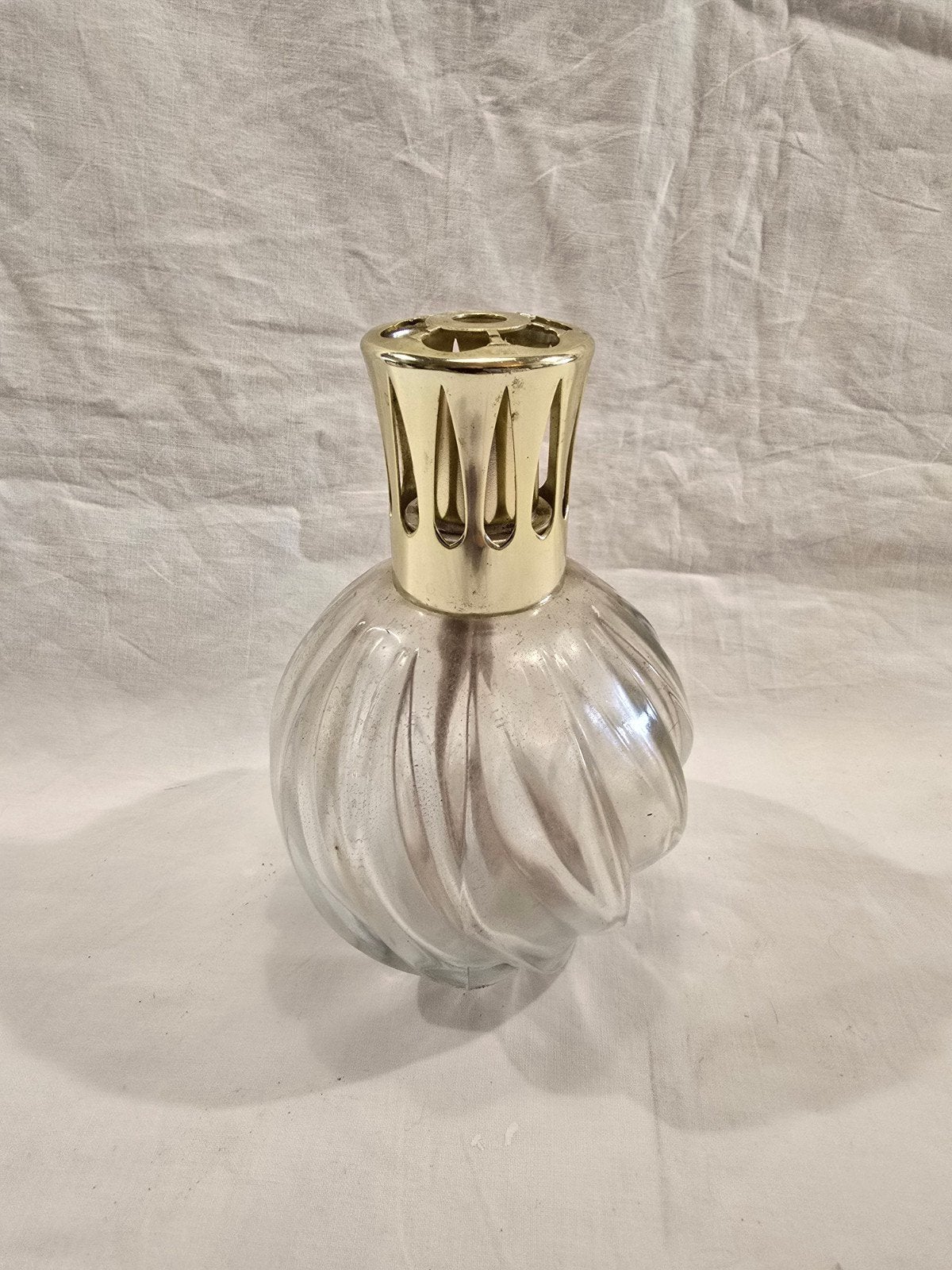 Vintage Lampe Berger brander - spiraalvormig glas, Ophalen of Verzenden