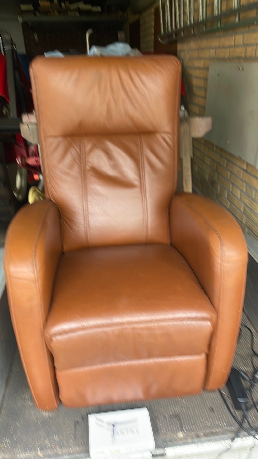 Relax fauteuil /senioren stoel elektrisch leer, Ophalen of Verzenden, Zo goed als nieuw