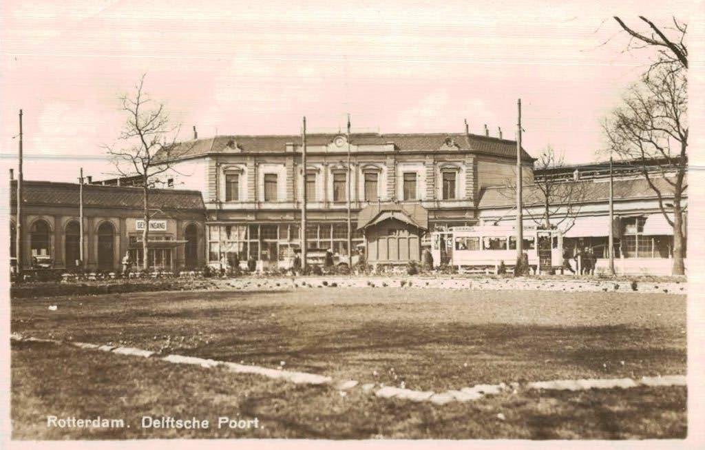 1947 ROTTERDAM Station Delftsche Poort, Ophalen of Verzenden, 1940 tot 1960, Ongelopen, Zuid-Holland