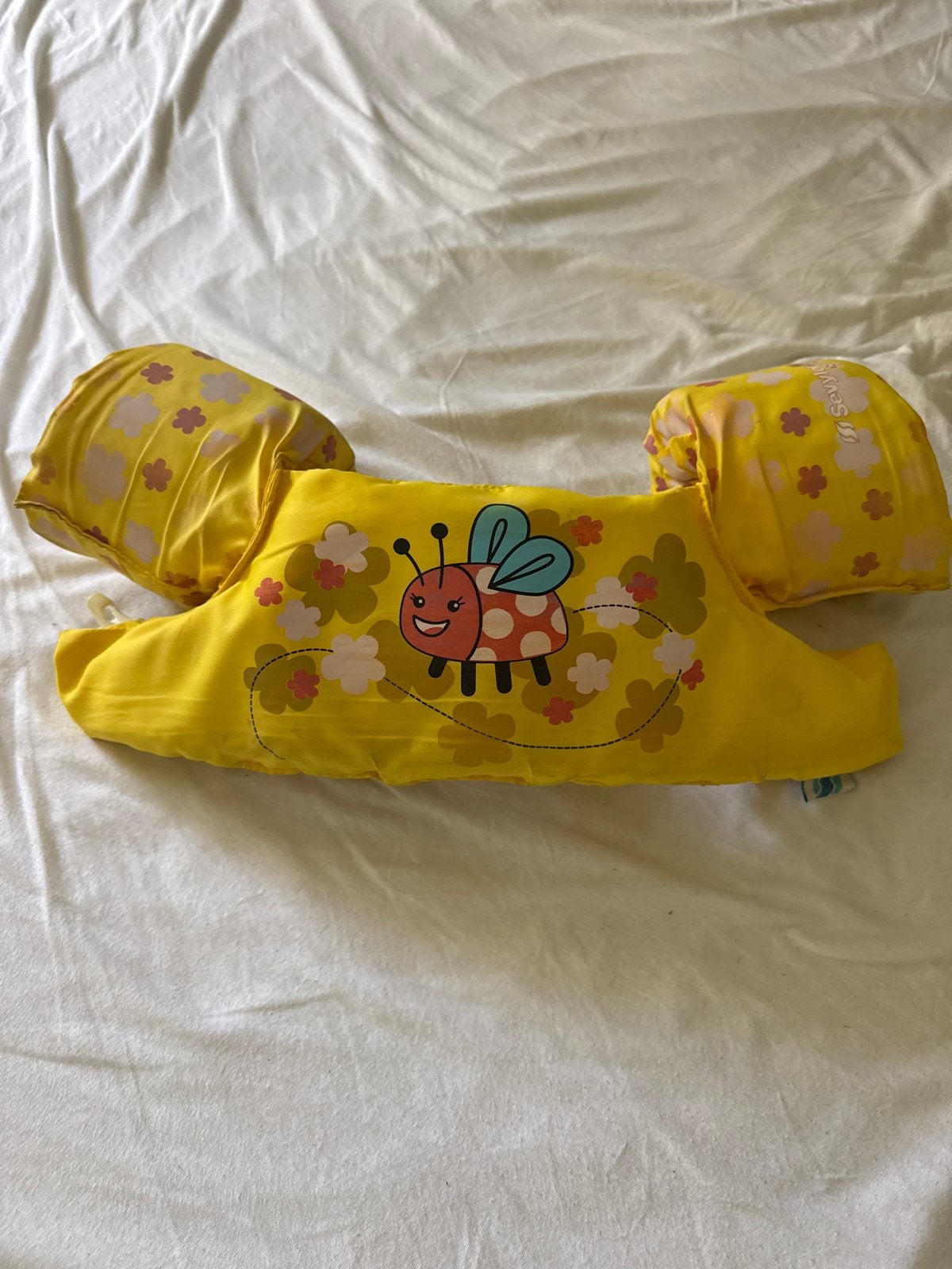 Sevylor Puddle Jumper Zwemvestje Geel met Lieveheersbeestje, Ophalen, Gebruikt