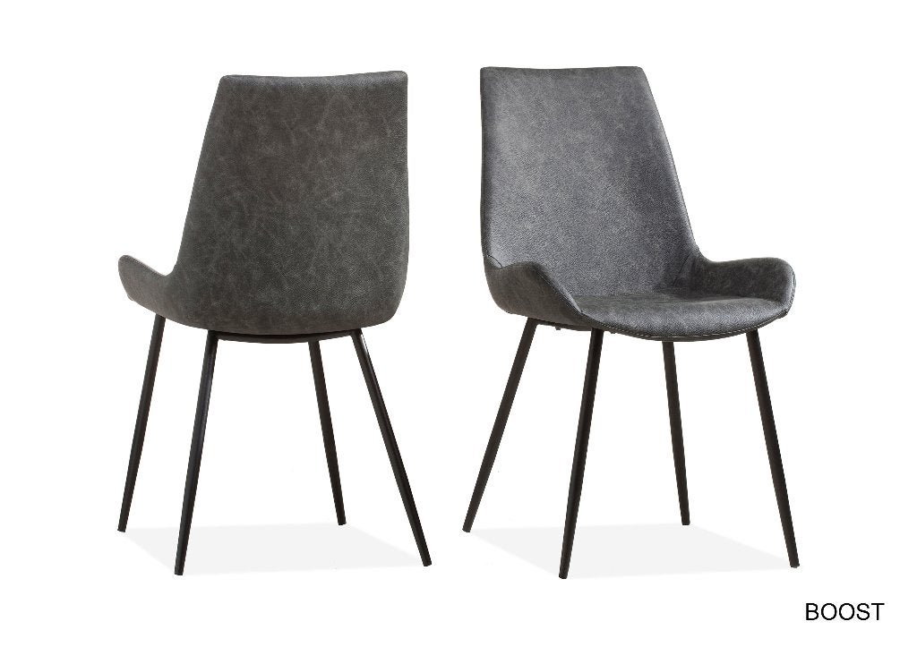 Set van 6 industriële eetkamerstoelen Boost Maxfurn, Metaal, Ophalen of Verzenden, Grijs, Vijf, Zes of meer stoelen