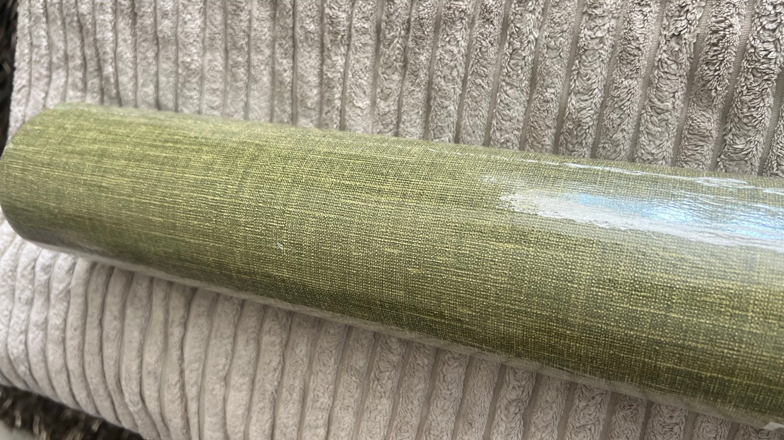 Casamance Le Lin 2 shinok linnen look rol behang groen, Overige patronen, Overige typen, Overige merken, Ophalen of Verzenden