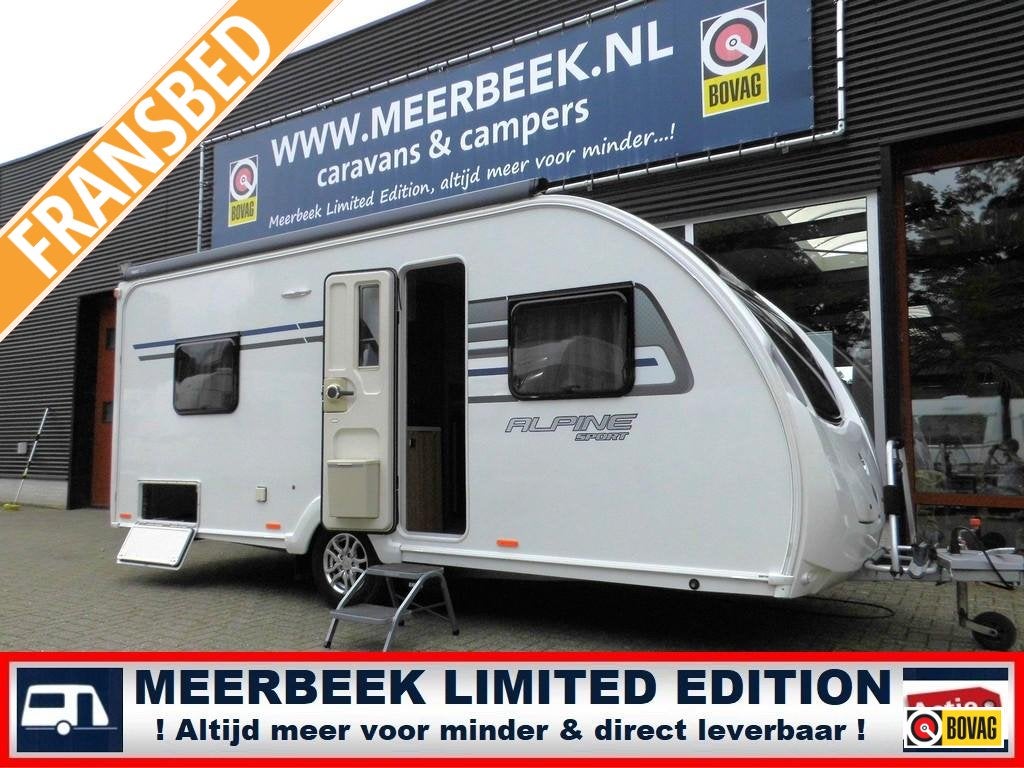Sprite Alpine Sport 470 CF +MOVER +LUIFEL +FIETSREK, Caravans en Kamperen, Caravans, Rondzit, Overige typen, Sprite, Schokbreker