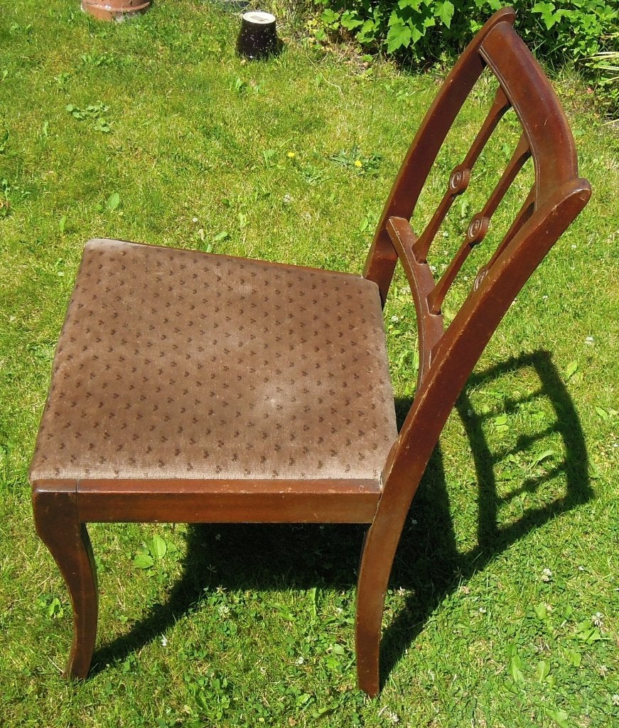 2 Origineel Biedermaier Stoelen Eetkamerstoel Antiek, Huis en Inrichting, Stoelen, Ophalen, Gebruikt, Twee, Bruin