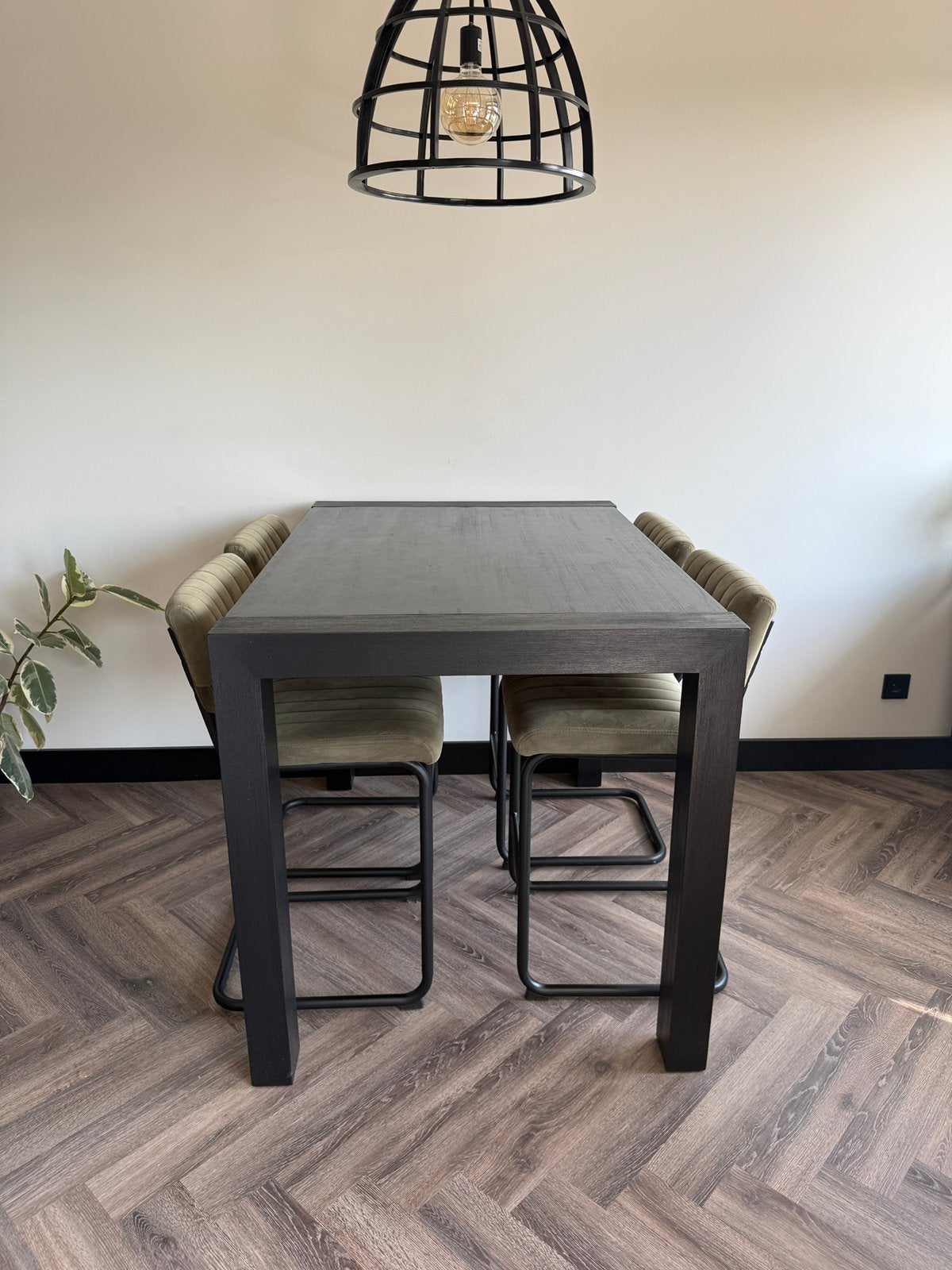 Counter/bartafel met krukken, Huis en Inrichting, Ophalen, 100 tot 150 cm, 50 tot 100 cm, Zo goed als nieuw