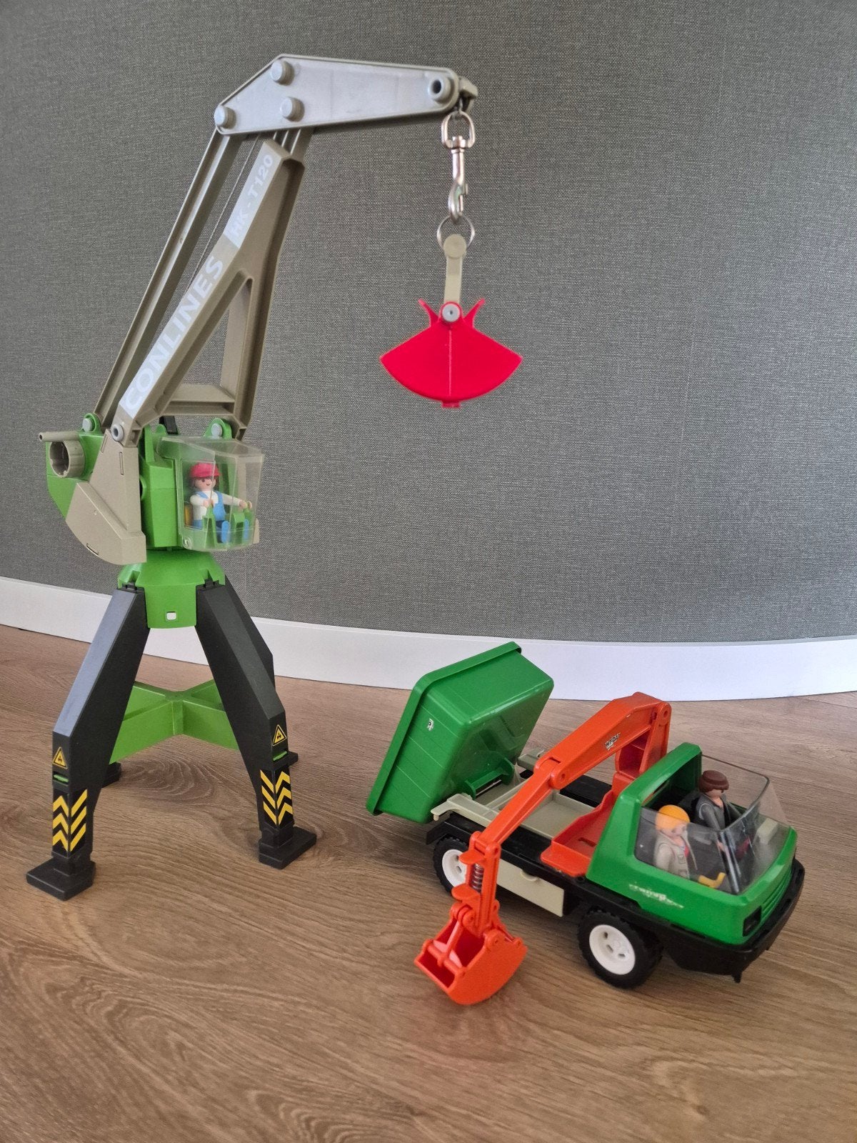 Playmobil kraan + vrachtwagen, Ophalen of Verzenden, Gebruikt, Complete set, Voertuig