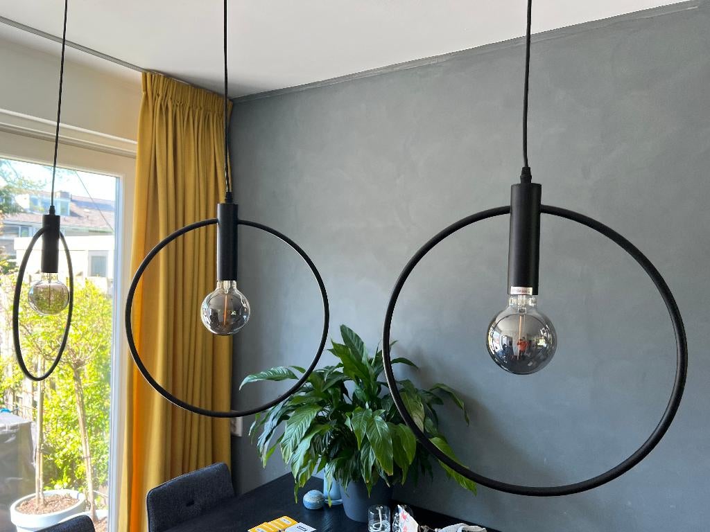 Ruggino Hanglamp 3x, Ophalen, Zo goed als nieuw, Metaal, Minder dan 50 cm