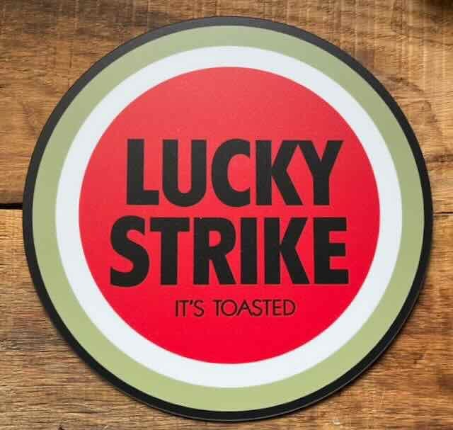LUCKY STRIKE  reclamebordje, Ophalen of Verzenden, Zo goed als nieuw, Reclamebord